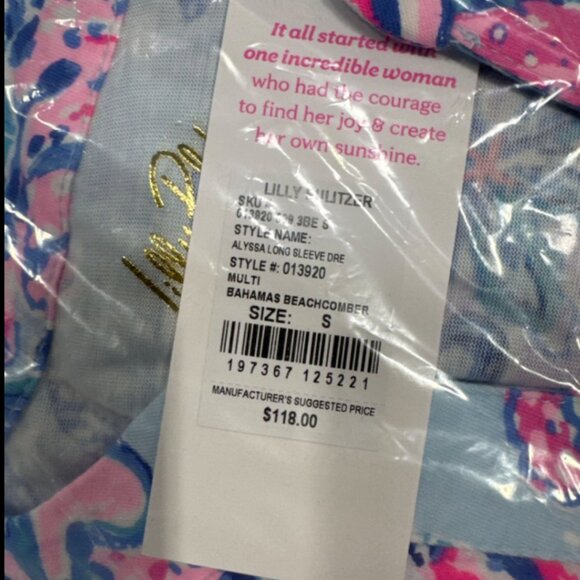 NWT - Lilly Pulitzer Alyssa A-Line Cotton Dress Multi Color Bahamas Beachcomber - Picture 6 of 8